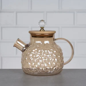 ZEYVE ÜZÜM DESEN BAL CAM DEMLİK 23X16X13CM *48