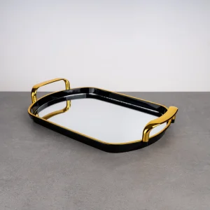 ZEYVE AYN AKRİLİK FENOMEN BYK TEPSİ SİYAH 42x28*12