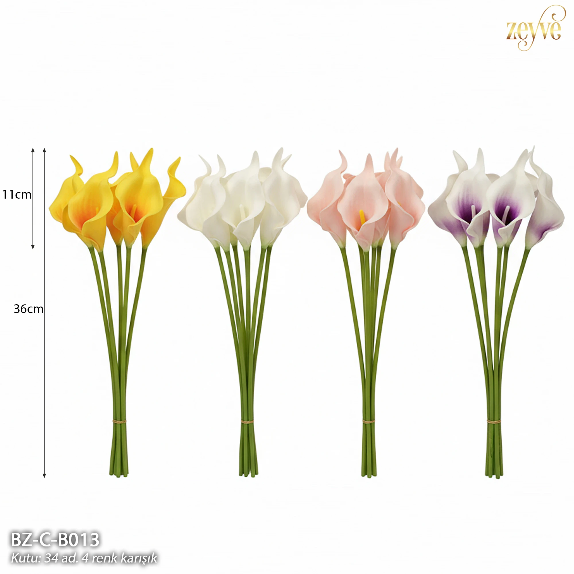 ZEYVE GALA YAPAY ÇİÇEK 35cm. 34/340AD - Görsel 2