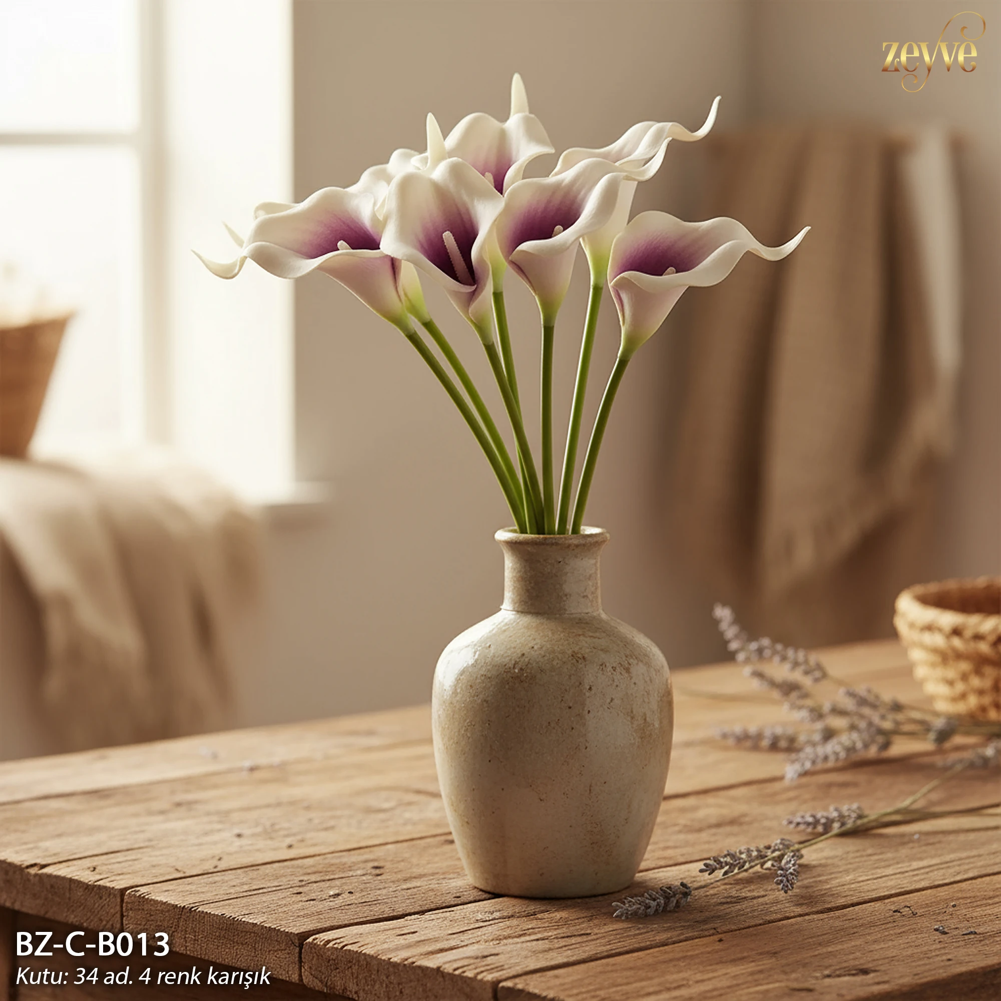 ZEYVE GALA YAPAY ÇİÇEK 35cm. 34/340AD - Görsel 3