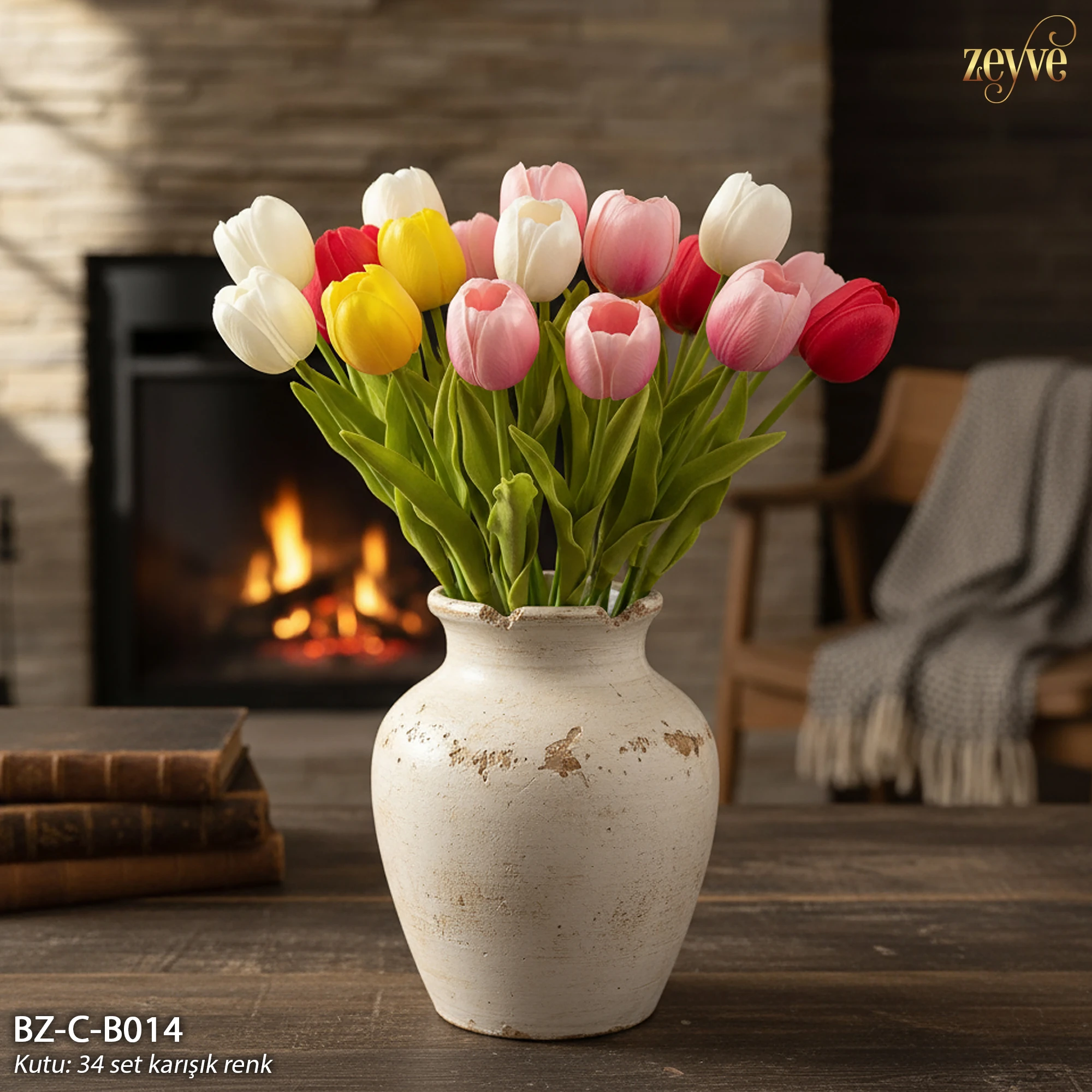 ZEYVE YAPAY ÇİÇEK 34cm. LALE *34/204