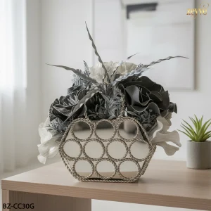 ZEYVE HALKALI ÇANTA VAZO ARANJMAN 35x40x20cm.