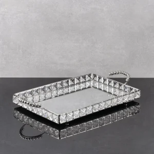 ZEYVE KARE TAŞLI DİKD. TEPSİ ORTA 46x25x6cm.