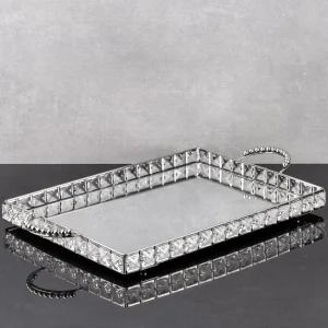 ZEYVE KARE TAŞLI DİKD. TEPSİ BÜYÜK 51x31x6cm.