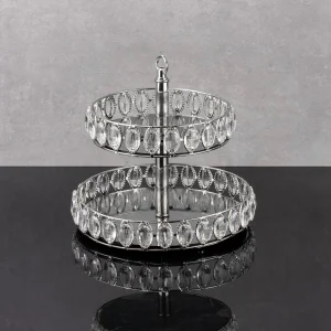 ZEYVE OVAL TAŞLI 2 KAT YUV. SUNUMLUK 26x26x26cm