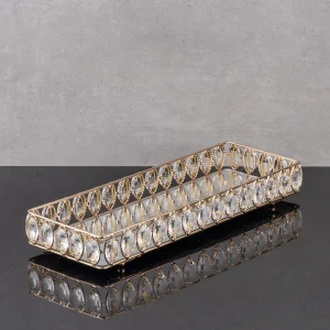 ZEYVE OVAL TAŞLI BATON TEPSİ BÜYÜK 39x14x5cm.