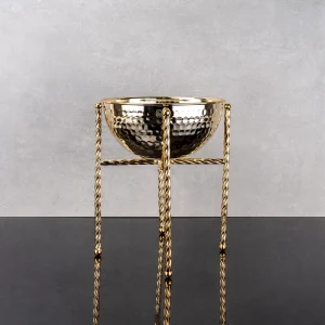 ZEYVE BURGU TELLİ ÇANAK VAZO KÜÇÜK 2Lİ 21X25 *12