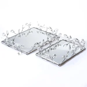 ZEYVE DAMLA TAŞLI 2Lİ TEPSİ DİKD. 22x32-28x38cm*6