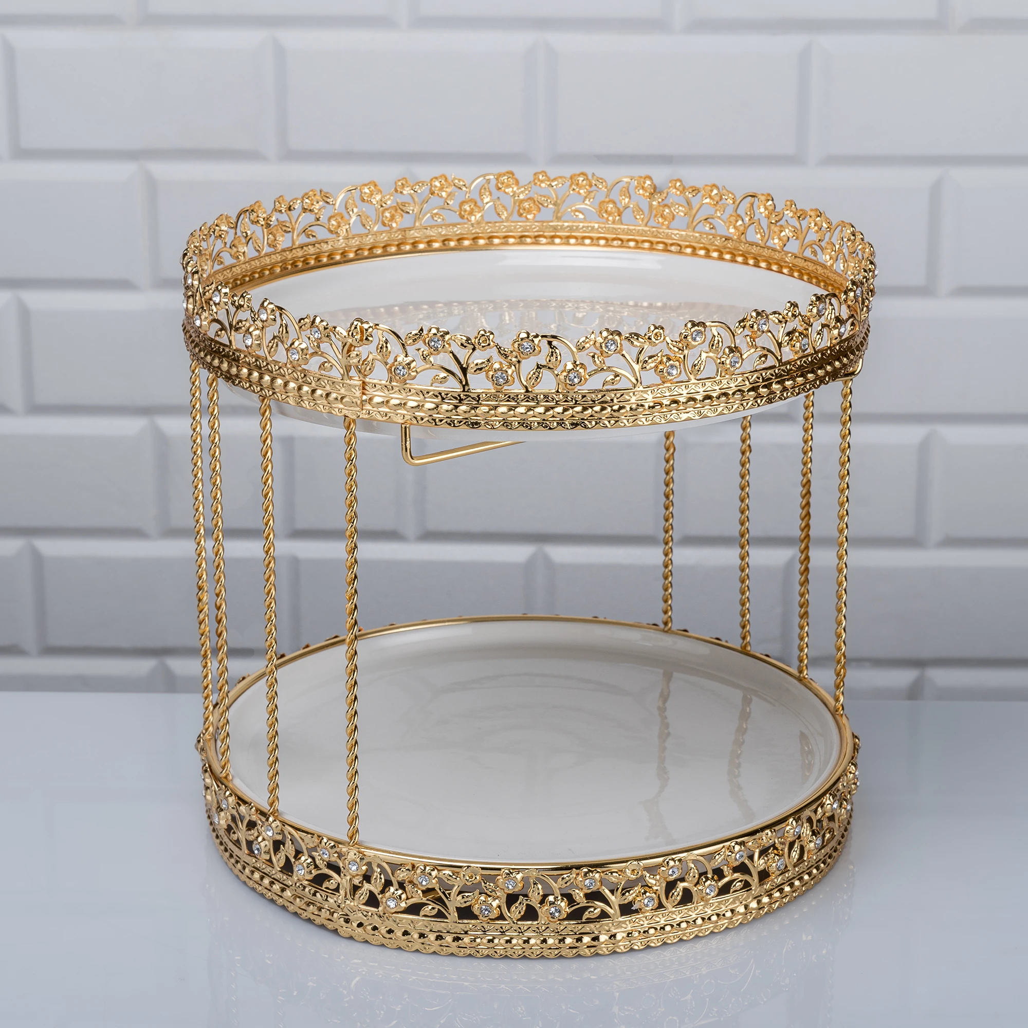 ZEYVE MERCAN 2 KATLI PORSELEN BYK SUNUMLUK 25x27cm