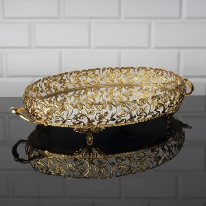 ZEYVE ROZA OVAL ORTA TEPSİ 44X26 cm. *6