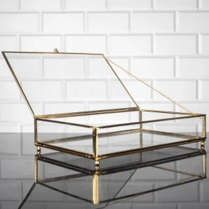 ZEYVE ÇERÇEVELİ CAM ORTA SANDIK 30x20x6,5cm *12