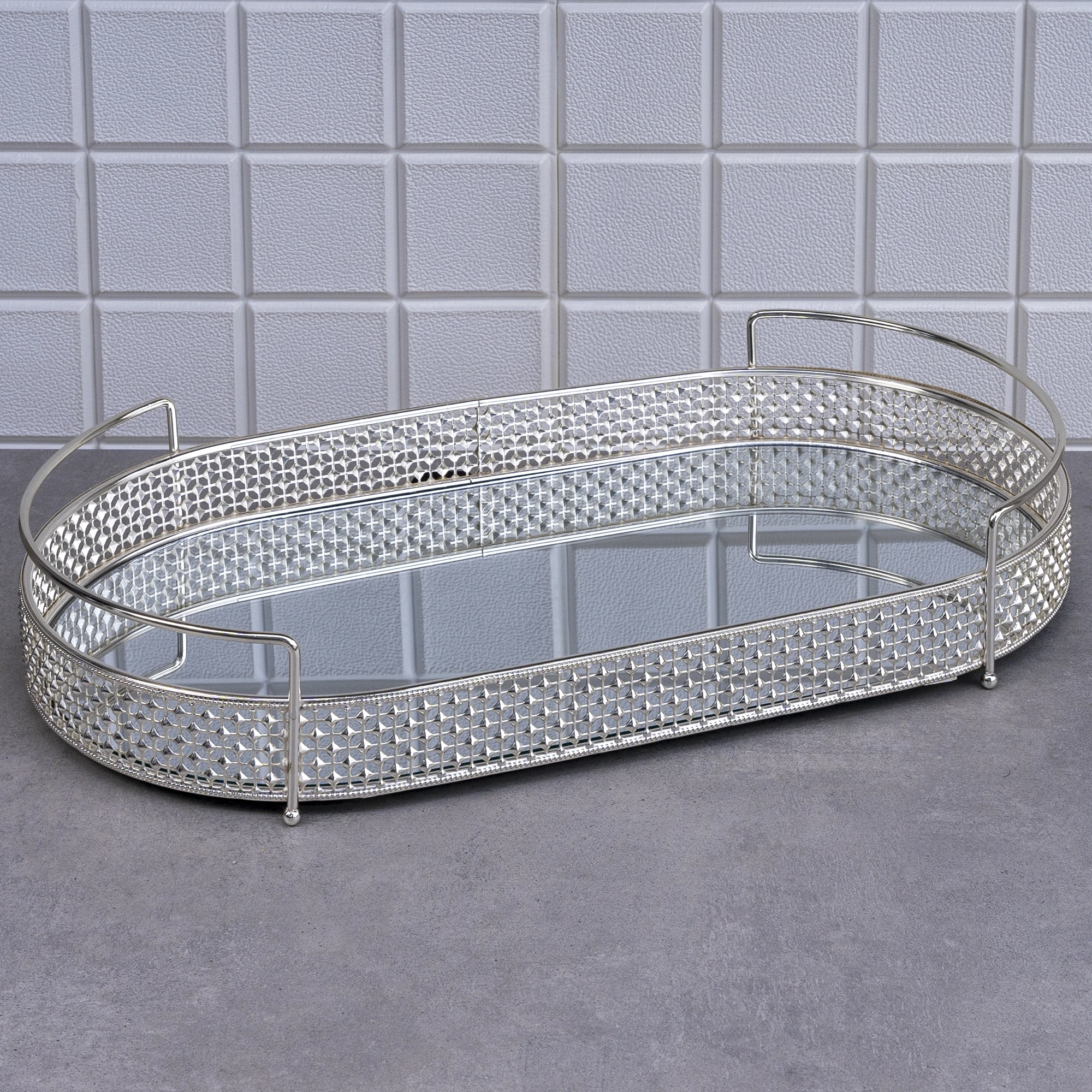 ZEYVE PİRAMİT OVAL JUMBO TEPSİ 52X27X9cm.-5