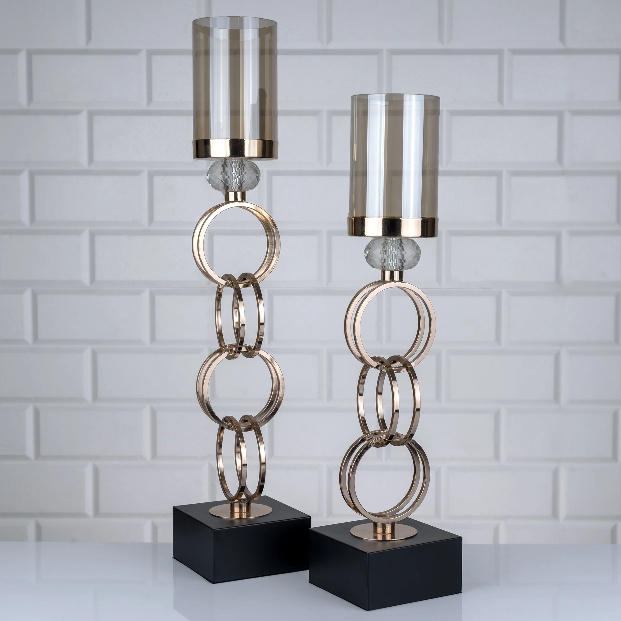 ZEYVE SIRALI HALKALAR 2Lİ ŞAMDAN 43x10-51x10cm