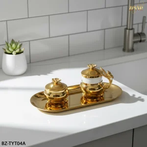 ZEYVE KAHVE FİNCANI LOKUMLUK TEPSİLİ SET 23x10cm