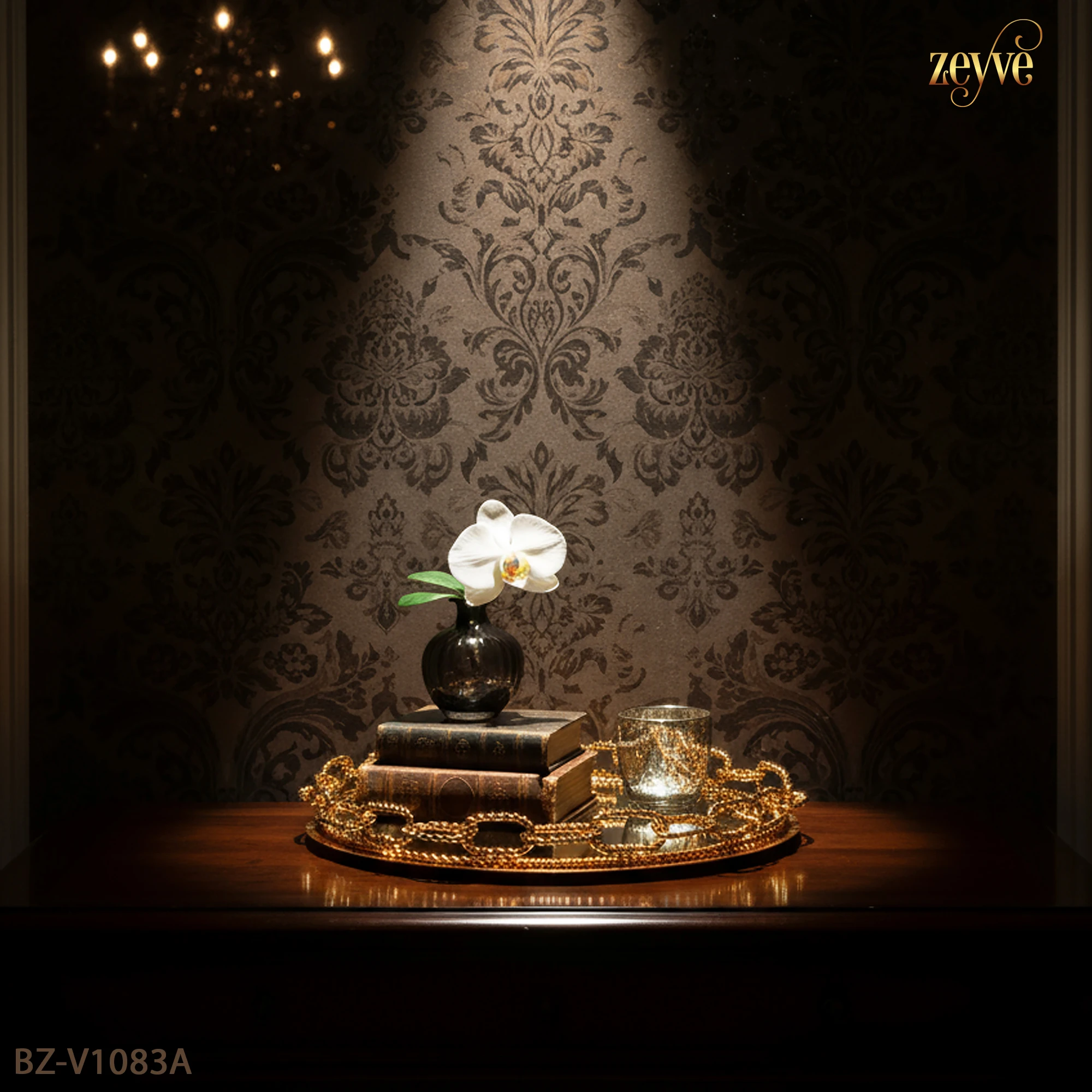 ZEYVE ZİNCİRLİ BÜYÜK YUVARLAK TEPSİ 40x40x5cm. - Görsel 2