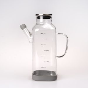 ZEYVE 800ML CAM YAĞDANLIK METAL KAPAK 21x16x8cm*24