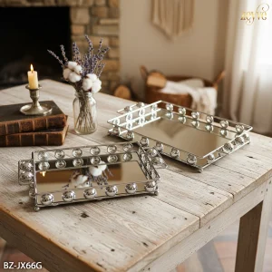 ZEYVE BONCUK 2Lİ DİKD. TEPSİ 37x23x5-43x29x5cm.*6