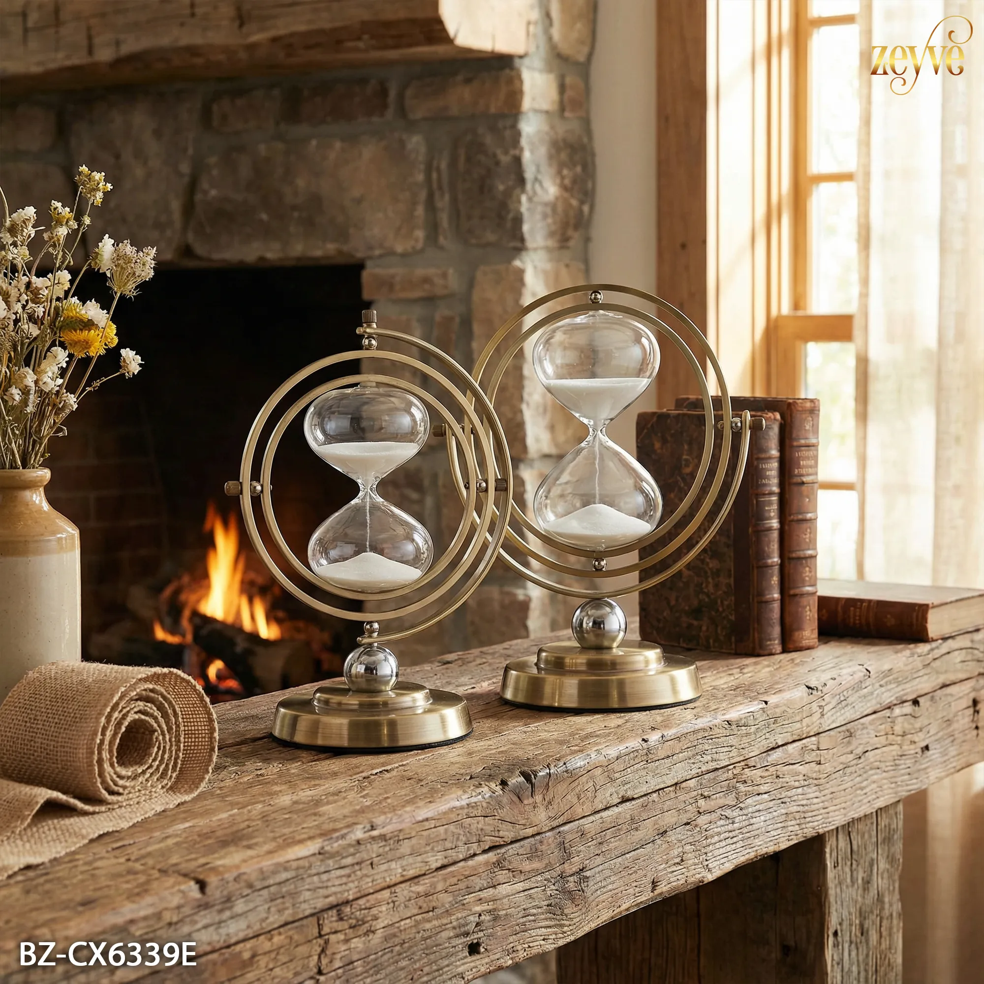 ZEYVE 2Lİ KUM SAATİ YUV. ESKİTME 19x27-24x29cm.