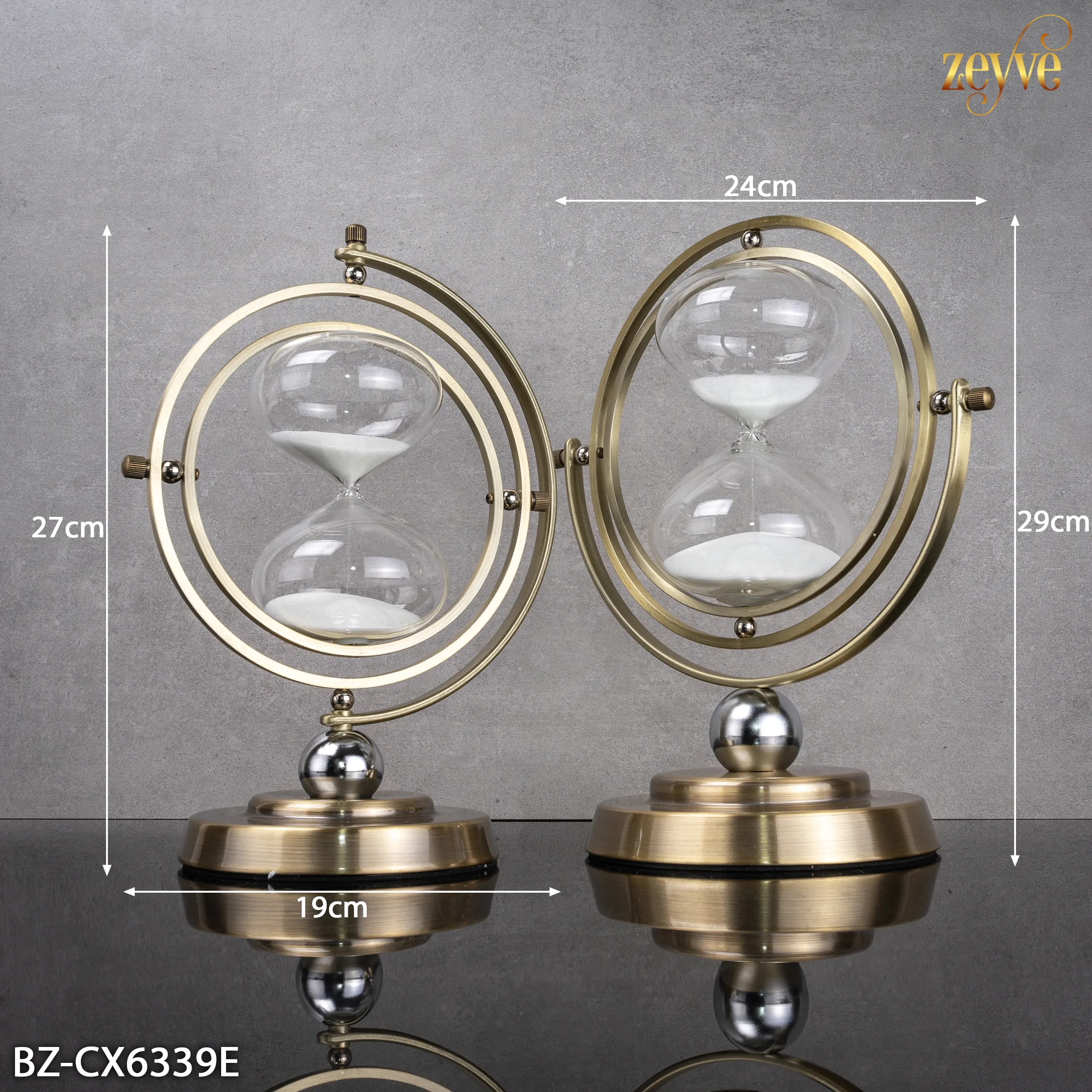 ZEYVE 2Lİ KUM SAATİ YUV. ESKİTME 19x27-24x29cm. - Görsel 2