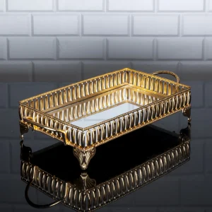 ZEYVE HÜRREM DİKDÖRTGEN KÜÇÜK TEPSİ 40X18 CM. -12