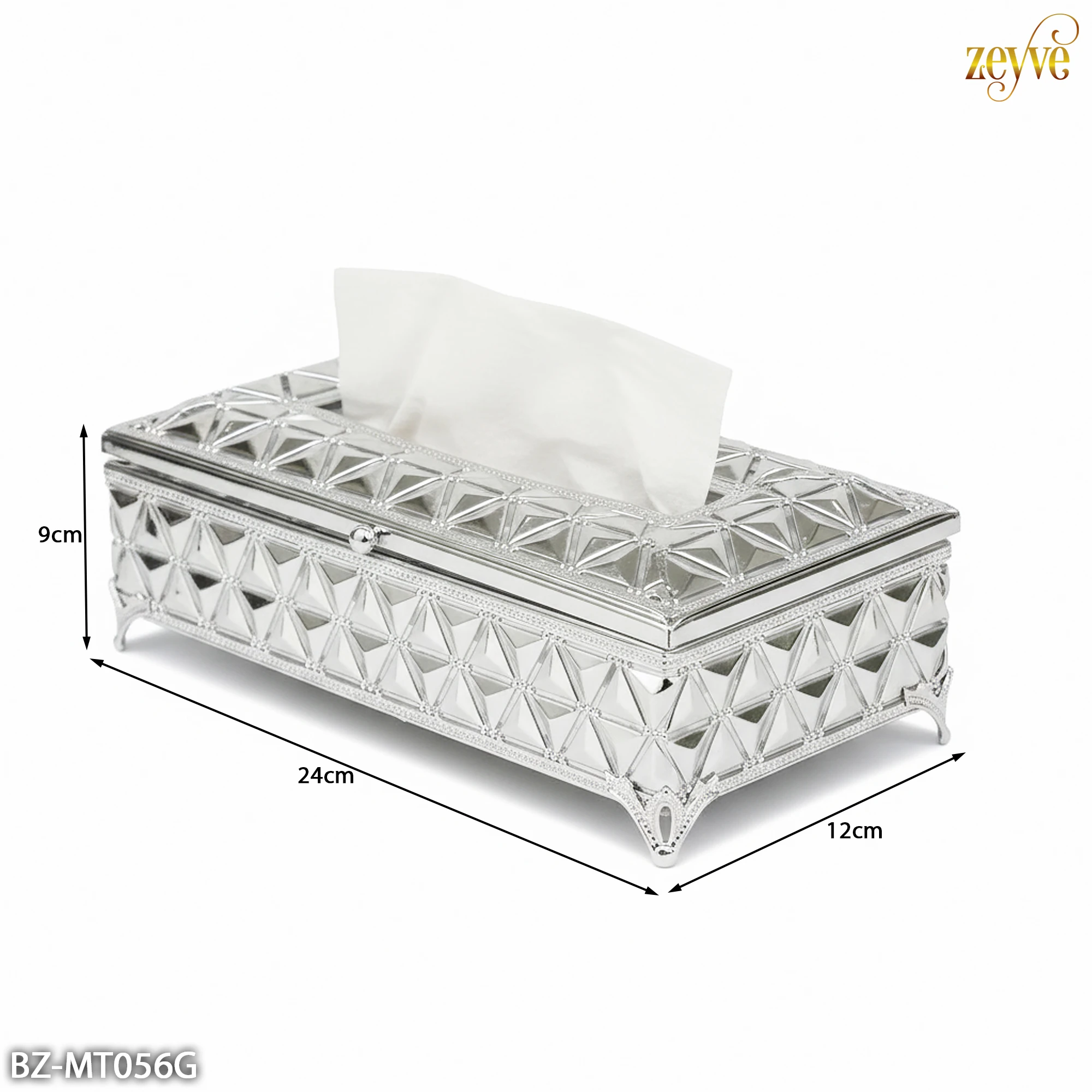 ZEYVE DİAMOND Z PEÇETE KUTUSU 24x12x8cm-*12 - Görsel 3