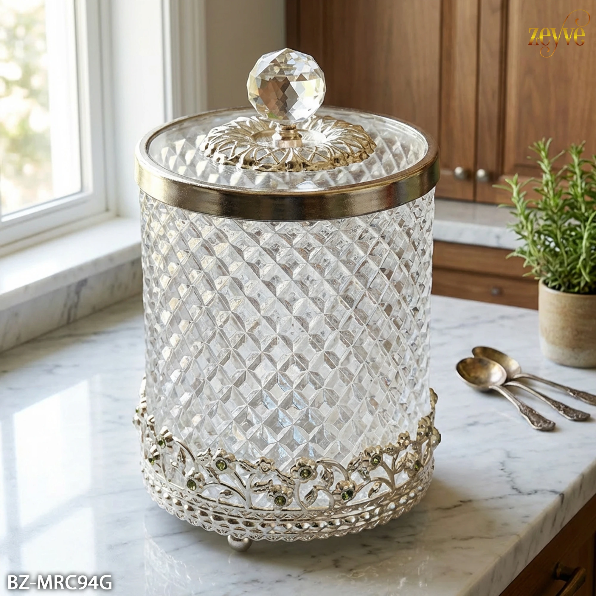 ZEYVE MERCAN KRİSTAL CAM DRAJELİK 20x12cm