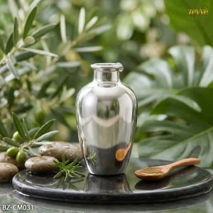 ZEYVE CAM MİNİ GÜMÜŞ VAZO RENKLİ DÖKME 48Lİ 12x7cm