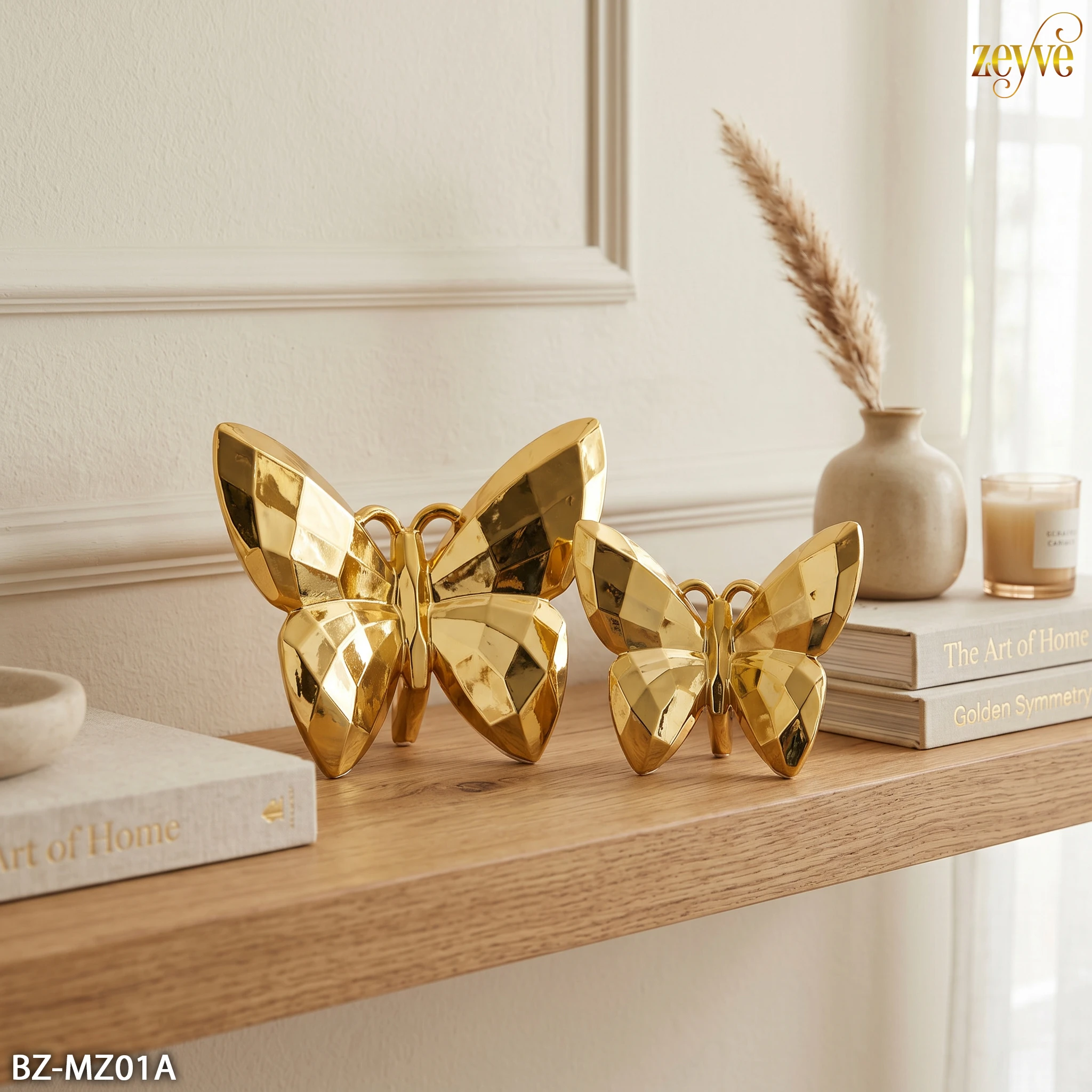 ZEYVE İKİLİ DEKOR RAF KELEBEK SET 13-10cm*100 - Görsel 2