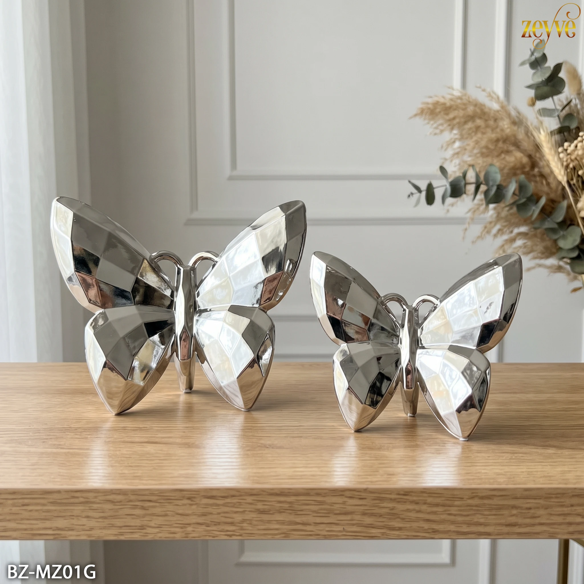 ZEYVE İKİLİ DEKOR RAF KELEBEK SET 13-10cm*100 - Görsel 2