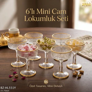 ALTIN ŞERİT ÇİZGİLİ 6LI LOKUMLUK *24