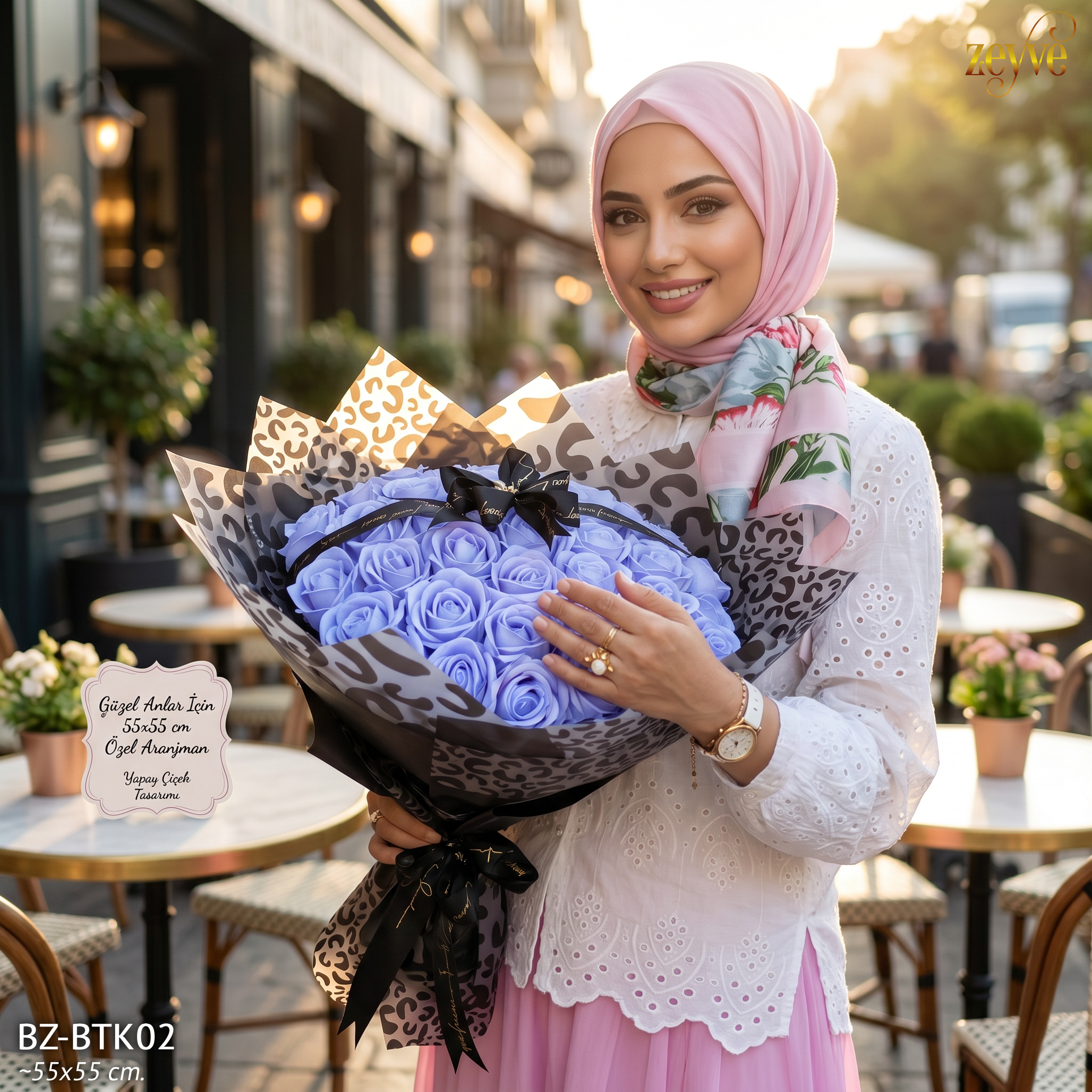 ZEYVE ORTA GÜL BUKETİ ~55*55cm. - Görsel 3