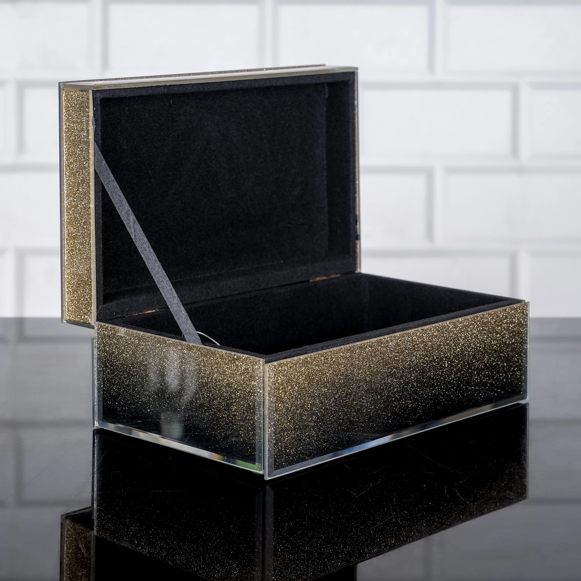 ZEYVE AYNALI GOLD MÜCEVHER SANDIĞI 21X13X8,5 *10 - Görsel 2