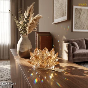 ZEYVE KRİSTAL LOTUS BAL BÜYÜK 12x12x6cm.*48