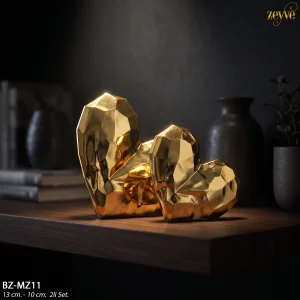 ZEYVE İKİLİ DEKOR RAF KALP SET 13-10cm*100