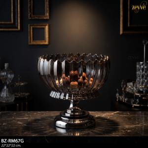 ZEYVE ROMA ÇİZGİLİ YUV. BÜYÜK MEYVELİK 22x22cm.