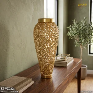 ZEYVE GOLD DELİKLİ VAZO 21X21X48 *4